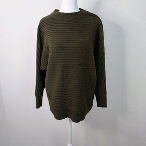 Topshop Olive Dolman Sleeve Oversized Sweater